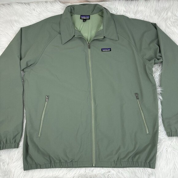 Patagonia Men's‎ Hemlock Green Athleisure Full Zip Baggies Bomber Jacket XL/C51 - Picture 1 of 14